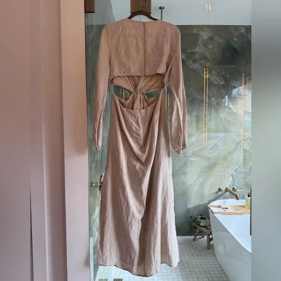 Dissh Dresses | Dissh Tina Maxi Dress in Natural Linen - Picture 6 of 7